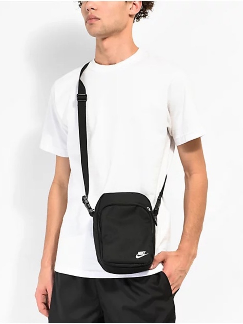Nike Heritage Crossbody Shoulder Bag black unisex - Picture 3 of 10